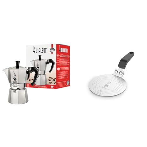 Bialetti Moka Express 6-Cup Stovetop Espresso Maker with Induction Plate