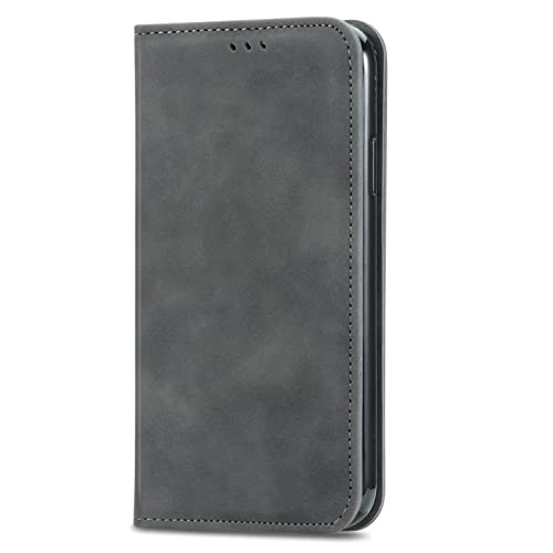 FTRONGRT Funda para ZTE Blade V40s, PU Cuero Flip Folio Carcasa, Cierre Magnético, Ranura de Tarjeta, Stand Función Funda para ZTE Blade V40s -Gris