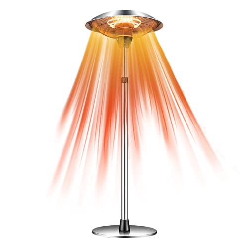 ハロゲンヒーター 自立型ヒーター 防水テラスヒーター 屋外電気ストーブ 赤外線パティオヒーター 省エネ高速暖房縦型ヒーター 高速暖房器具 過熱保護 投棄時の自動電源オフ ?外 家庭用 業務用ヒーター