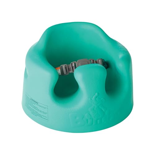 Image of Bumbo Baby Infant Soft Foam Comfortable Support Wide Floor Seat with 3 Point Adjustable Harness for Ages 3 to 12 Months, Aqua