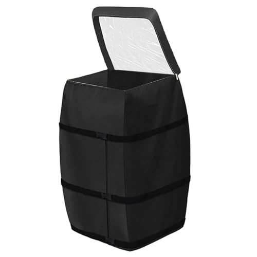 Hot Tub Pumps Cover 17x15x21in Weather Resistant Protective Spa Pump Cover with Buckle Fixing Transparent Window Zippered Shield for Lazy Spa and Heat Pumps Outdoor