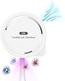 UVC Rechargerable Toothbrush Sanitizer Case Travel Toothbrush Covers, Toothbrush cleaner and Holder Cover Caps with Fan Drying, Fits Most...