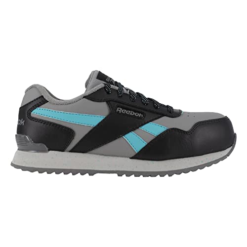 Image of Reebok Women's Rb982 Harman Composite Toe Classic Work Sneaker Grey and Teal Safety