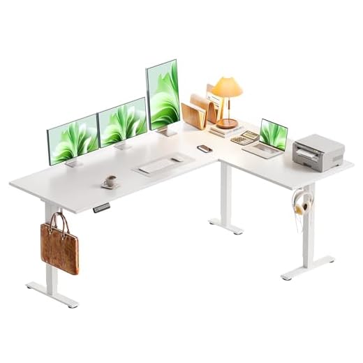 Casaottima 63 Inch Electric L-Shaped Desk