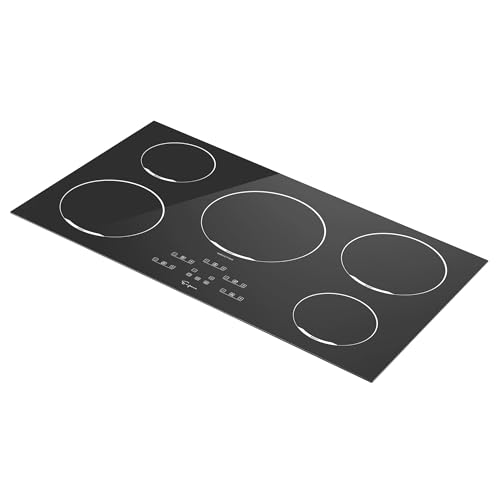 Image of Empava 36 inch Built-in Electric Induction Cooktop with 5 Elements Power Boost Burners in Black Vitro Ceramic Glass
