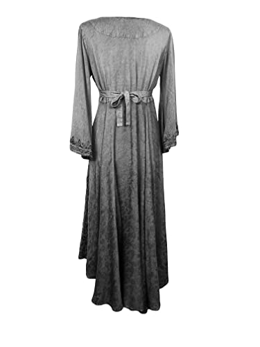 Agan Traders Women's 2025 Sping Bohemian Medieval Renaissance Embroidered Bell Sleeve Flared Calf Length Dress Gown4