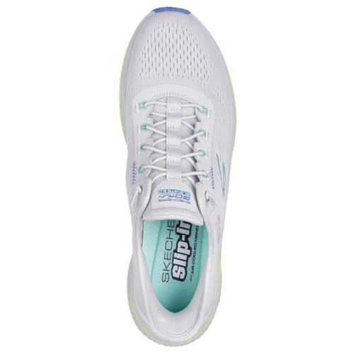 Skechers Go Run Elevate 2.0 Banyan Tênis feminino sem cadarço, Cinza/azul, 38