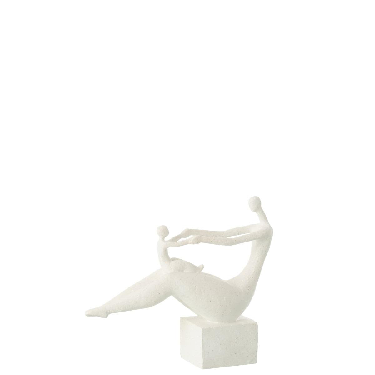 Paris Prix Statuette Maman avec Enfant Moderne 29cm Blanc