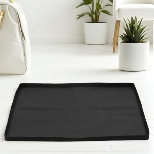 Alfombrilla para mini refrigerador de silicona resistente con diseño de borde elevado 3