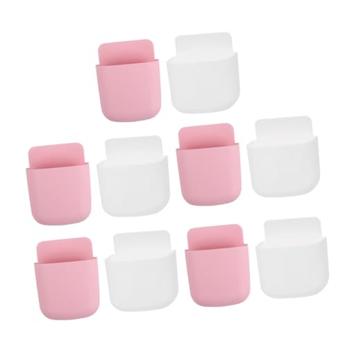 LOPUNER 10個 壁掛け収納ボックス 多機能リモコンラック 電話置き場 粘着式取り外し可能 壁面整理用ホルダー ベッドルーム浴室リビング適用