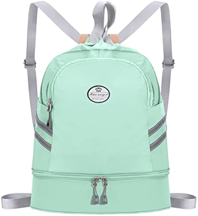 HUA ANGEL Drawstring Gym Bags, Sports Gym Bag Waterproof String Bag