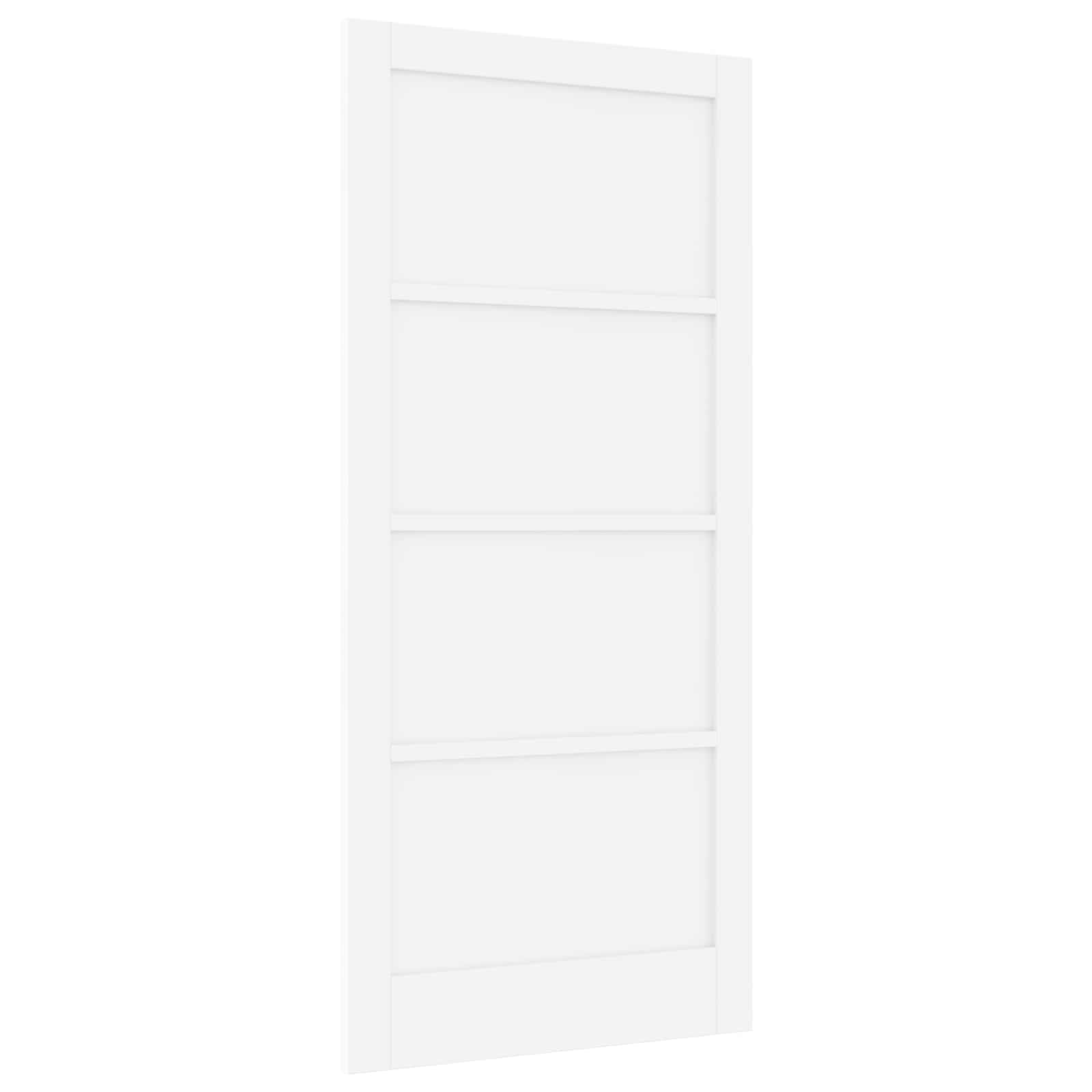 Białe wewnętrzne drzwi przesuwne, 93 x 202 cm, plywood, solidna konstrukcja sosna, oszczędność miejsca, "zrób to sam" do salonu, przedpokoju, na basement, renowację, wejście w domu