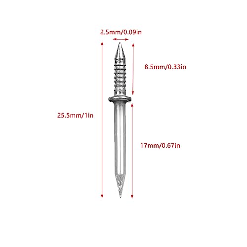 200 Pack Double Head Skirting Nails Wooden Steps Thread Seamless Nail Invisible Double Headed Nail for Wooden Skirting Trim Installation Baseboard Acoustic Panels Stairway Door Floor Furniture