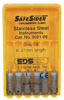 EDS 5021-08 Endo-Express SafeSiders Refill Kit, 21 mm Length, 0.02 Taper, Gray (Pack of 6)