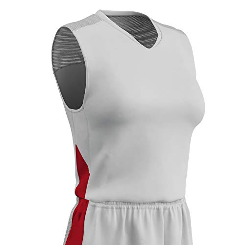 Maillot de basket-ball femme Champro blanc écarlate taille S en polyester résistant