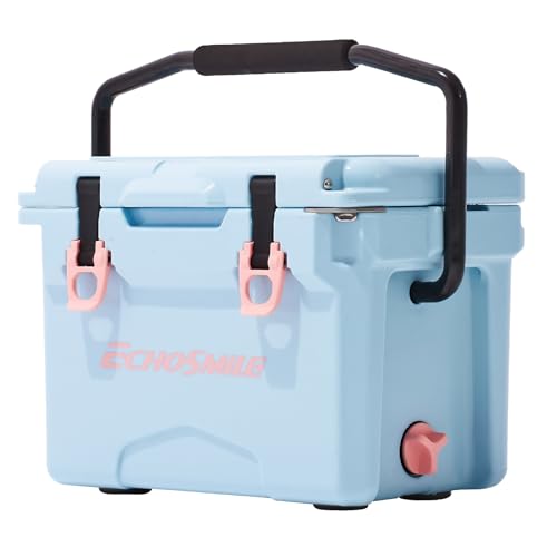 EchoSmile 12 Quart Rotomolded Cooler, Portable Hard Ice Chest, Suit for BBQ, Camping, Pincnic