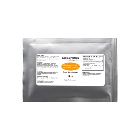 Bifidobacterium Animalis Lactis 15g | 5 Billion CFU Probiotic + Jerusalem Artichoke Prebiotic (Inulin) | Vegan Friendly Powder UK Made | 1g Daily (15 Servings) Cover