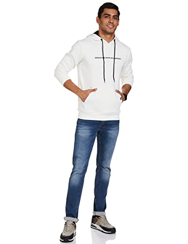 Image of Amazon Brand - Symbol Men's Cotton Blend Hooded Neck Regular Fit Sweatshirt