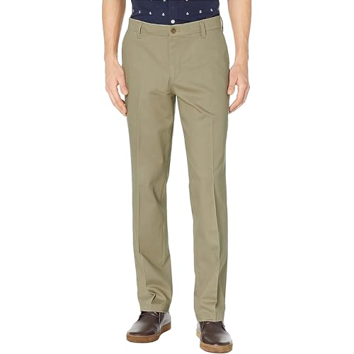 GBOY STUDIO Men's Flat Front Chinos Pants with Expandable Waist Relaxed Fit Casual Slacks(WZ