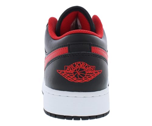 Jordan Boy's Air 1 Low (Big Kid) Black/Fire Red/White 5 Big Kid M3