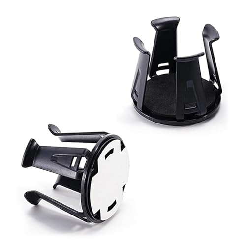 Adaptador de Porta Vasos para Auto 2 PCS Ajustable Negro miniatura 1