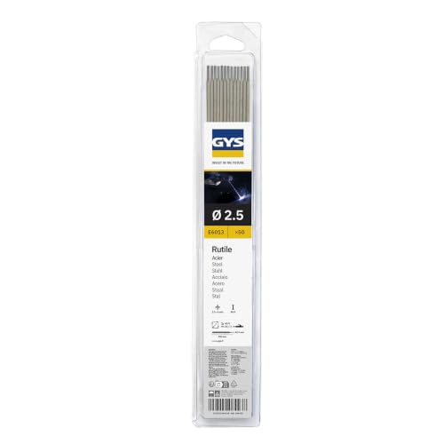 GYS Erwachsene Verbrauchsmaterial Schweißen 50 Rutile Elektroden Durchmesser 2 5mm - Blister Silber Ø 2 5mm 084438