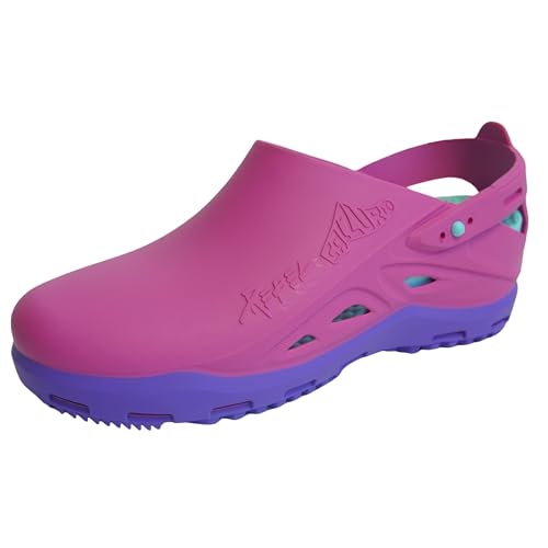 Image of CALZURO Rebel Work Clogs with Integrated Heel Strap - Autoclavable Italian Professional Shoes - Slip Resistant Clogs with Adjustable T-Close System - Professional Shoes for Men and Women