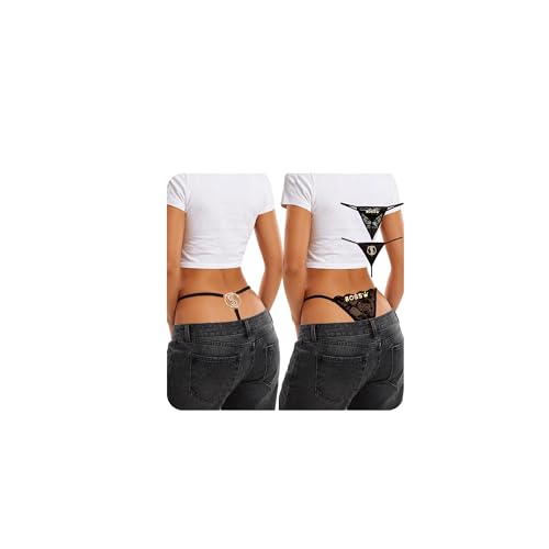 Image of Chain Thong Underwear for Women, Adjustable Rhinestone Panties