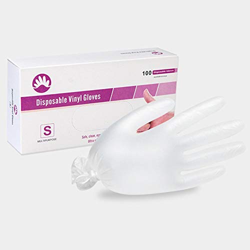 Preisvergleich Produktbild gfjfghfjfh 100PCS Food Grade Einweg-Vinylhandschuhe Anti-Statik-Kunststoff-Handschuhe für Lebensmittel Reinigung Kochen Restaurant Küchenzubehör