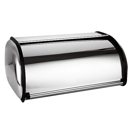 JMIATRY Bread Bin, Stainless Steel Bread Bin, Large Bread Box for Kitchen, 34x23x14.5cm, Sliver - Cosy Home Interiors JMIATRY Bread Bin, Stainless Steel Bread Bin, Large Bread Box for Kitchen, 34x23x14.5cm, Sliver