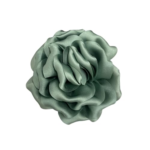 Image of Dainty Peony Rose Flower Brooches Lapel Pins Delicate Elegant Fabric Flowers Brooch Pin for Women Flower Corsage for Wedding Party Accessories Jewelry Gifts100mm