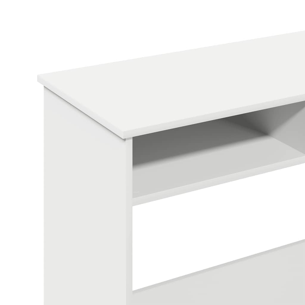 Scrivania bianca 80 x 40 x 75 cm, materiale in legno, spaziosa superficie di lavoro, ideale per casa, ufficio, giochi, cameretta dei bambini, con spazio di archiviazione