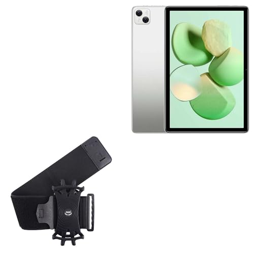 BoxWave Holster Compatible with Doogee T10 - ActiveStretch Sport Armband, Adjustable Armband for Workout and Running - Jet Black