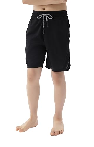 IRELIA 2 Pack Boys 2 in 1 Running Shorts Kids Box Brief Liner Compression Active Sports Shorts BB 18-20 Black/Black - image 3