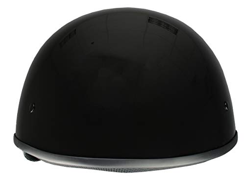 Milwaukee Helmets Mph9711Dot Dot Approved 'Bare Bones' Glossy Black Half Motorcycle Helmet For Men And Women Biker - 2X-Large #TOP1