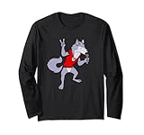 Perro rockero cantor con micrófono - Lobo Manga Larga