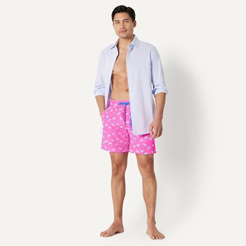 Image of Amazon Essentials Men's Swim Trunks with Mesh Lining, Pockets, Drawstring Closure