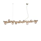 AJYBYUKJ LED Chaner Sala de Estar Restaurante Decoración del Hotel Lámpara Colgante Lámpara Colgante Larga Accesorio de iluminación Interior (un Color 9 Cabezas) Beauty Comes