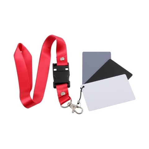 Grey Card White Balance Card PVC Grey Card White Balance 18% Exposure Photography For DSLR And Film Grey+White+Black (Pack of 3) Cover