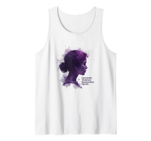 Mes de concientización sobre la violencia doméstica Octubre Purple Graphic Camiseta sin Mangas