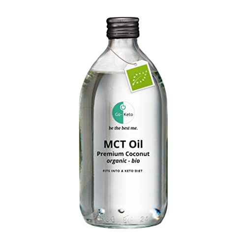 Go-Keto BIO MCT Oil 500ml - Aceite MCT C8/C10 organico de Coconut Oil sin aceite de palma, perfecto para la dieta Keto, Keto Coffee Creamer, para Bulletproof Coffee o Keto Shake, vegano Cover
