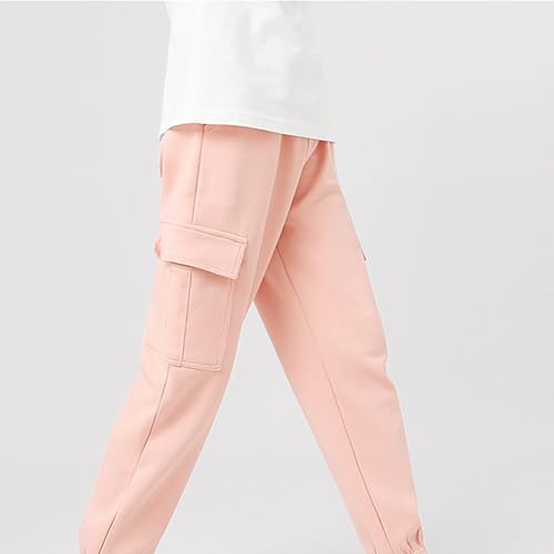 Boys Girls Trousers Elastic Waist Multiple Pockets Work Clothes Cotton Sweatpants Jogging Tracksuit Pants3