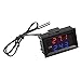 Akozon LED Microcomputer Temperature Control Switch for Industrial Equipment Panel (D-2048 (12V) Meter Thermostat)