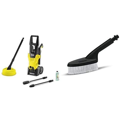 Kärcher16018850 K 3 Home Pressure Washer, 1600 W, 240 V, Yellow/Black with with Car & Bike Cleaning Kit