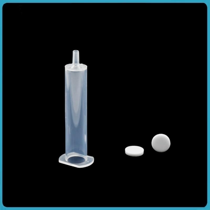 Columnas vacías SPE 10 piezas con fritas de PE | Columnas de plástico reutilizables y duraderas, fritas de PE de 20 μm,(60mL)