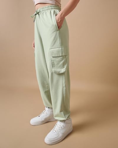 Image of Bewakoof Air 1.0 Women's Solid Oversized Plus Size Joggers
