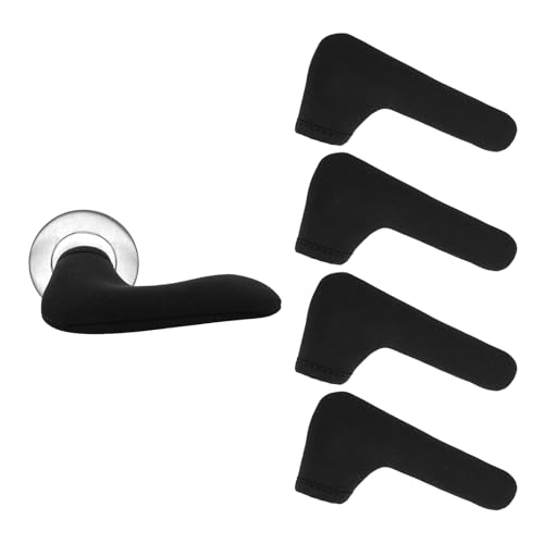 Kingshion 4 PCS Door Handle Covers Neoprene Rubber Material Doorknob Cover Anti-Scald Antifreeze Door Handle Protector Door Knob Cushion Cover Protect Hands from Burns and Chills 2.6 X 5.1 Inches