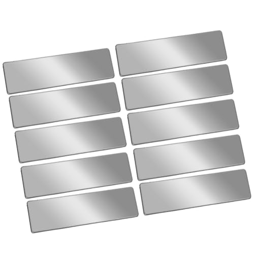 TMTGTS Placa de metal en blanco, 10 unidades,...