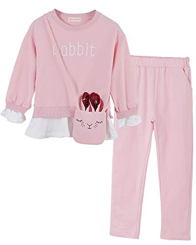 Image of Urtrend Little Girls' Kids 2 Pieces Long Sleeve Top Pants Leggings Clothes Set Outfits