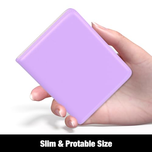 Image of Rouidr Womens Wallet, RFID Small Slim Wallet for Women, Cute Bifold Leather Pocket Credit Card Holder Ladies Mini Purse with Zipper Coin Pocket & ID Window, Purple